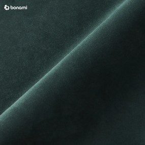 Fotoliu cu tapițerie din catifea White Label Bon, verde închis