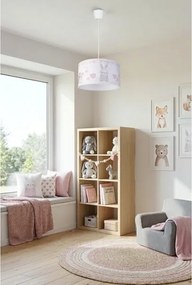 Brilagi - Lustră LED suspendată pentru copii BOBO cu cablu 1xE27/60W/230V Ø 35 cm alb/iepurași