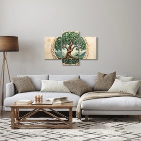 Tablou – Arborele vieții împletit (90x60 cm)