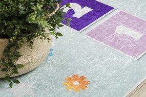 BAMBINO 1075 covor lavabil Grădină hopscotch, numere pentru copii anti-alunecare - verde - SECUNDAR-COTATI PRODUSUL