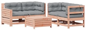 3250818 vidaXL Set mobilier de grădină cu perne, 5 piese, lemn masiv douglas