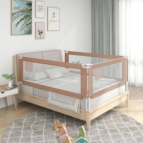 Balustrada de protectie pat copii, gri taupe, 90x25 cm, textil