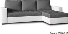 Colțar lemn masiv Extensibil Nelia 237x150cm Ladă Depozitare Personalizabil - Sawana 05/ Soft 17, Universal