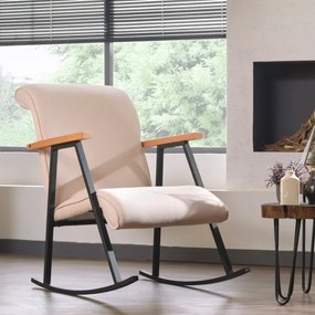 Fotoliu balansoar LUNI, crem