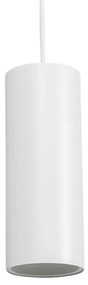 Lampă suspendată de design albă, incl. adaptor de șină monofazat - Iconic Tubo