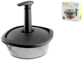 Set pentru marinat, 2 piese, 2.5 l, negru/transparent