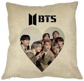 Perna Decorativa BTS Army 4, 40x40 cm, Husa Detasabila, Burduf