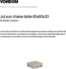 Masuta auxiliara de exterior / interior design modern premium JUT SUN CHAISE TABLE 44405 Vondom