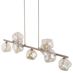 Lustră suspendată pe cablu LAVA, 9x G9, 8W, 230V, bej/fumuriu bej