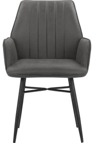 Scaune de dining gri-antracit 2 buc. Anzo – Støraa