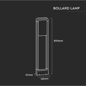 Lampă LED de exterior SAMSUNG CHIP LED/10W/230V 3000K IP65 neagră