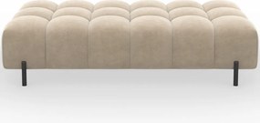 Taburet Tapitat cu Picioare Ferivo, 140x70x40 cm, beige velvet – Aura 18