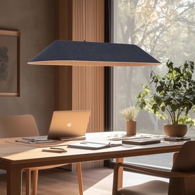 Lampă suspendată modernă neagră cu interior gri, incl. LED cu 3 trepte de intensitate luminoasă - Dani