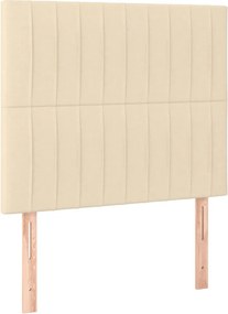 vidaXL Tăblie de pat crem 80x5x118/128 cm, material textil