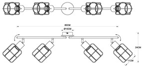 Spot WILLA 4xE27/40W/230V Globo 54037-4