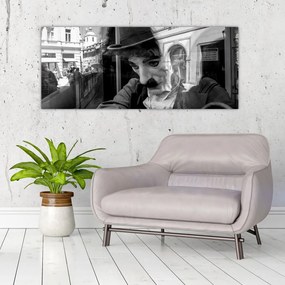 Tablou - Charles Chaplin la Praga (120x50 cm)