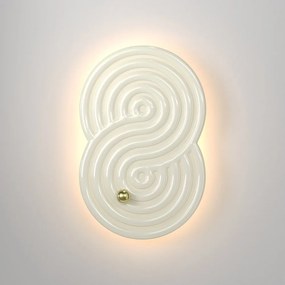 Aplica de perete LED ceramica alba Rock garden