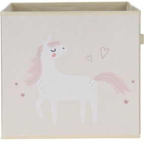 Cutie textilă pentru copii Unicorn dream alb,32 x 32 x 30 cm