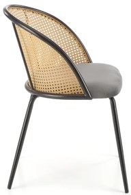 Scaun K508 ratan – velvet gri