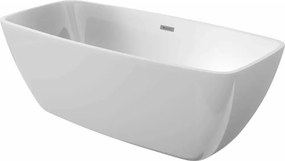 Cada freestanding din acril Deante Anemon alb 150x72cm
