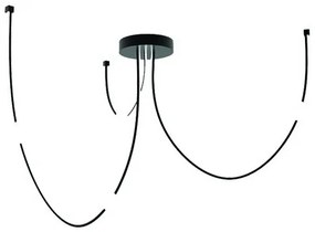 Lustra LED arcuita design modern Line negru