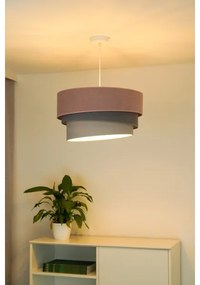 Lustră pe cablu Duolla TRIO 1xE27/15W/230V d. 45 cm roz/gri/alb