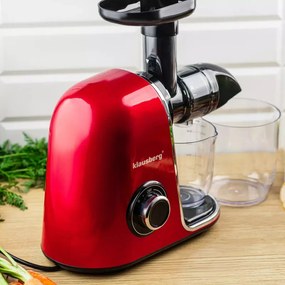 Storcator de fructe si legume Klausberg KB 7870, 150 W, 700 ml, Reverse, Accesorii, Rosu