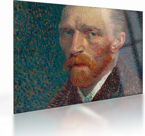 Tablou pe sticlă - Vincent van Gogh, Self-Portrait, reproducere (70x50 cm)