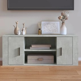 vidaXL Comodă TV, gri beton, 100x35x40 cm, lemn prelucrat