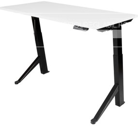 Birou reglabil electric TerrA2Y Black-cadru in Y / profil cadru negru (Dimensiune blat: 120x60 cm, Culoare blat: Stejar negru 18mm)