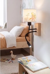 Brilagi - Lampă LED flexibilă BOBO WOOD 1xE27/25W/230V + LED/3W stejar/negru/alb/imprimeu animal.