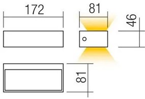 Aplică LED de exterior LAMPRIS LED/9,5W/230V IP65 albă