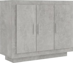 vidaXL Dulap, gri beton, 92x35x75 cm, lemn compozit