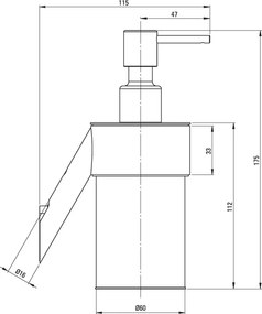 Silia Dozator de săpun, montare pe perete Finisaj: Crom ADI_0421