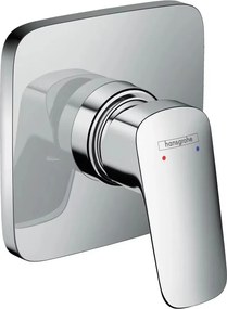 Baterie dus incastrata Hansgrohe Logis monocomanda crom lucios