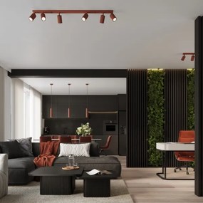 Brilagi - Lustră LED suspendată pe cablu CRESTO 1xGU10/10W/230V roșie