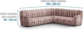 Gaico Huse bielastice OCEANO NOU bordo-maroniu colțar (l. 350 - 530 cm)