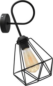 Aplica de perete KARO 3xE27/15W/230V neagră