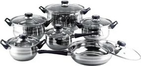 Set oale inox 12 piese ZLN4038, Potrivit pentru toate sursele de caldura, inclusiv inductie, Floria
