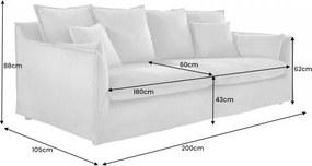 Canapea confortabila Heaven 200cm, catifea verde inchis