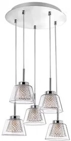 Suspensie moderna 5 becuri G9 led Boccale 1300301305 Nova Luce
