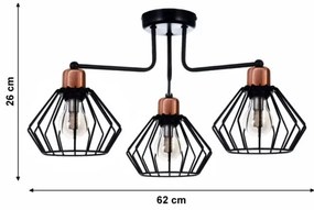 Lustră aplicată PORTO 3xE27/40W/230V