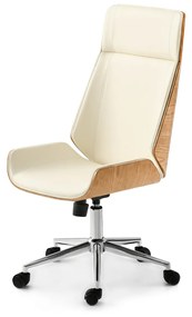 Scaun Aukley (crem + crom). Promo -13%. 1110485