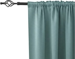 Draperie opaca DREAM VELVET 140x250 cm, verde-albastru Agatat: Inele metalice
