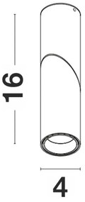 Spot LED aplicat ajustabil design modern BOSTON alb