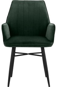 Set de scaune de sufragerie verde 2 buc. tapițat Anzo – Støraa