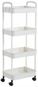 Raft pe roti POZIO 36x24x84 cm alb