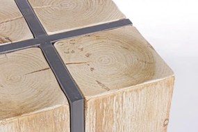 Scaun bar natural din lemn de Brad si metal, Garret H70 Bizzotto