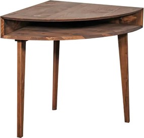 Birou lemn masiv de Colț Timeless 1 Nișă Whisky, 70 × 70 × 76 cm