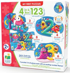 SET PRIMELE MELE 4 PUZZLE-URI 123 - THE LEARNING JOURNEY (TLJ630143)